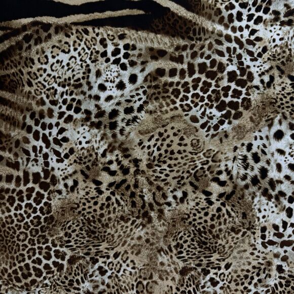 Natori Slip Dress Women Size Small Leopard Animal Print Tiger Surplice Midi - Picture 6 of 11